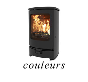 poêle à bois Arc 5 noir socle bas de la marque Charnwood