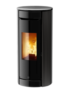 Poêle à granulés Botero 2 verre noir strié de la marque JM poêles