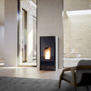 Poêle à granulés Duka habillage blanc de la marque JM poêles