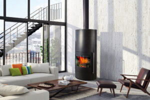 poêle bois - HEVI - FONTE FLAMME