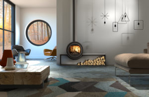 Poêle Odin de la marque dik geurts avec plateau