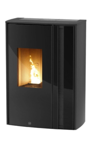 poêle à granulés MELTEMI céramique noir de la marque JM poêle