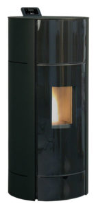 poêle granulés AXE 6 et 9 acier noir de la marque Fonte Flamme