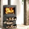 poêle à bois BORA CORNER cubes de la marque dik geurts