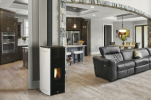 poêle granulés MILA 6 acier blanc de la marque Fonte Flamme