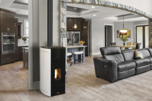 poêle granulés MILA 9 acier blanc de la marque Fonte Flamme