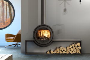 Poêle Odin de la marque dik geurts avec plateau