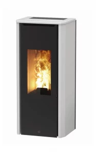 Poêle à granulés PADDY céramique blanc crème de la marque JM Poêle