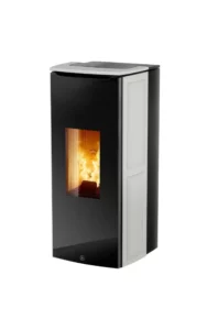 Poêle granulés ODETTE MAIOLICA céramique blanche de la marque JM Poêles