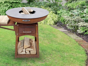 BRASERO BARBECUE PLANCHA - AU BOIS ET AU CHARBON DE BOIS - ZELOS