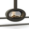 poêle à bois Oval front sur plateau double vue de la marque Dik geurts