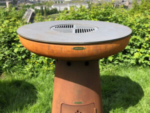 NERO - BRASERO BARBECUE PLANCHA REMUNDI à bois ou charbon de bois