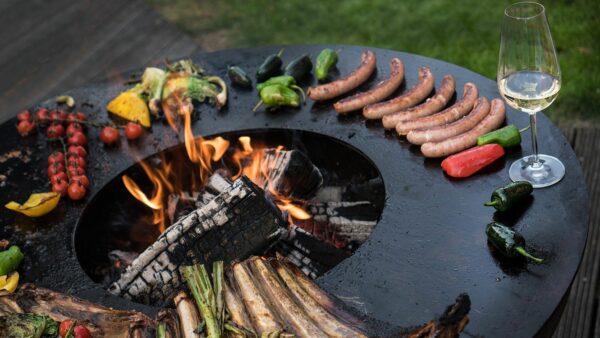 BRASERO BARBECUE PLANCHA REMUNDI à bois ou charbon de bois