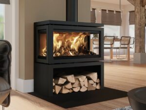 poêle à bois vidar triple large store de la marque Dik geurts