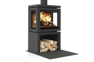 poêle à bois Vidar Triple Small Store sur fond blanc