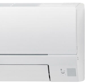 Climatiseur mural essentiel blanc de la marque Mitsubishi en gros plan