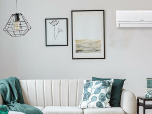 climatiseur mural essentiel blanc de la marque Mitsubishi