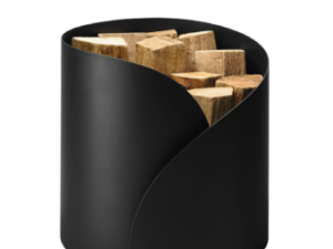 Range bûche PETALE noir acier givré de la marque Dix neuf