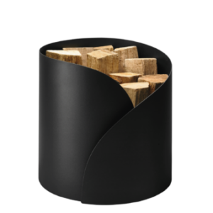 Range bûche PETALE noir acier givré de la marque Dix neuf